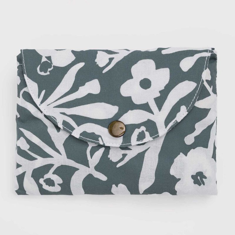 Seasalt Cornwall Foldaway Canvas Shopper - Blotted Anemone Lichen image number 1